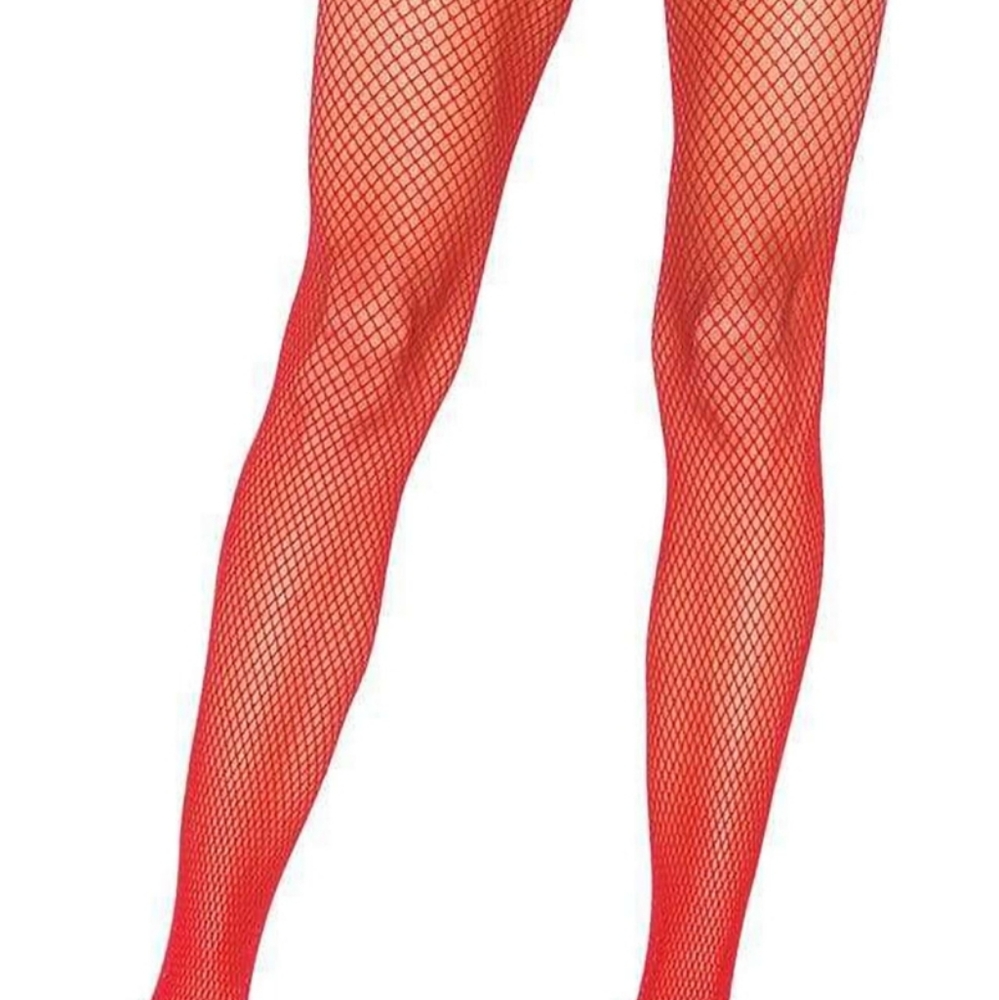 NWOT Red fishnet tights
